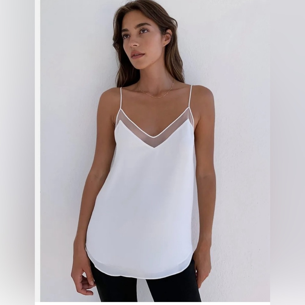 Aritzia Babaton Galen Camisole Tank Top Espace White